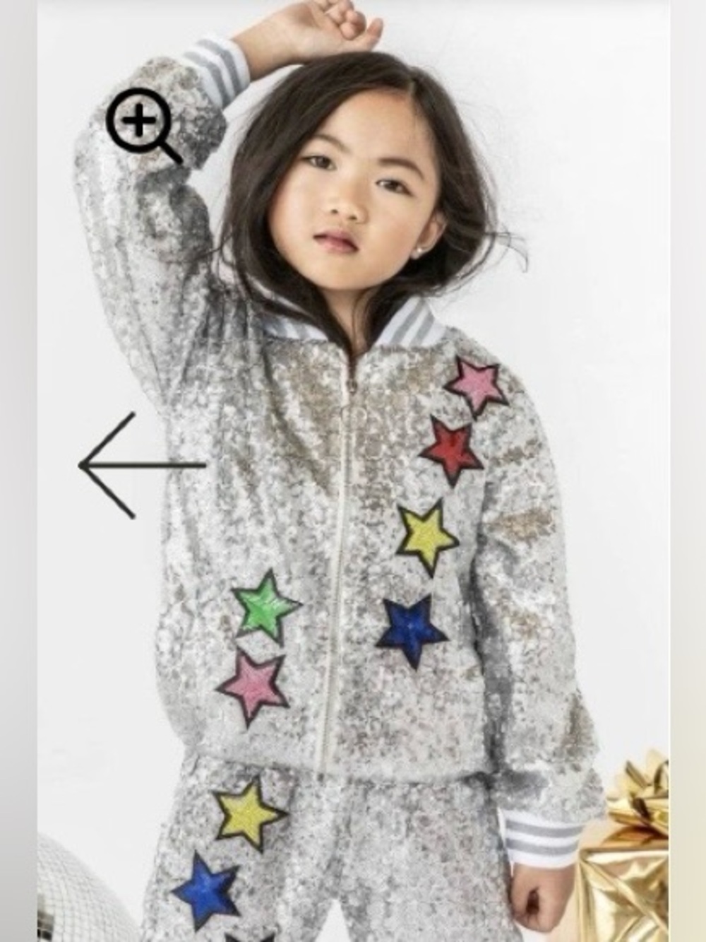 GIRLS UNICORN SEQUIN BOMBER